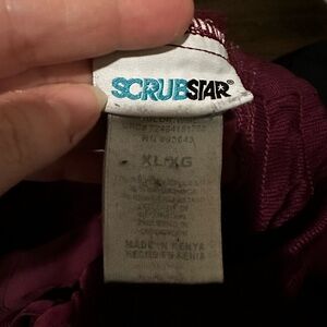 ScrubStar Burgundy Scrub Top